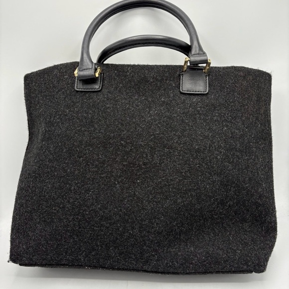 ‼️Final price‼️Tory Burch Dark Gray Ella Felt Wool Tote - Picture 2 of 8